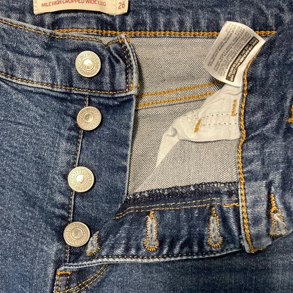 Levi’s Mile High Cropped Wide Leg jeans 26 - Picture 6 of 16